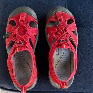 KEEN Red and Black Adventure Sandals